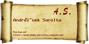 Andrásek Sarolta névjegykártya